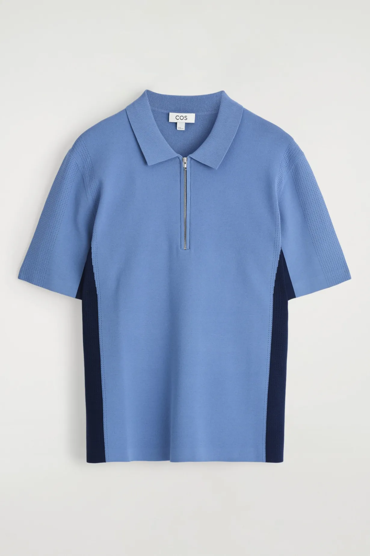 POLOSHIRT MIT REISSVERSCHLUSS UND MESH-EINSATZ