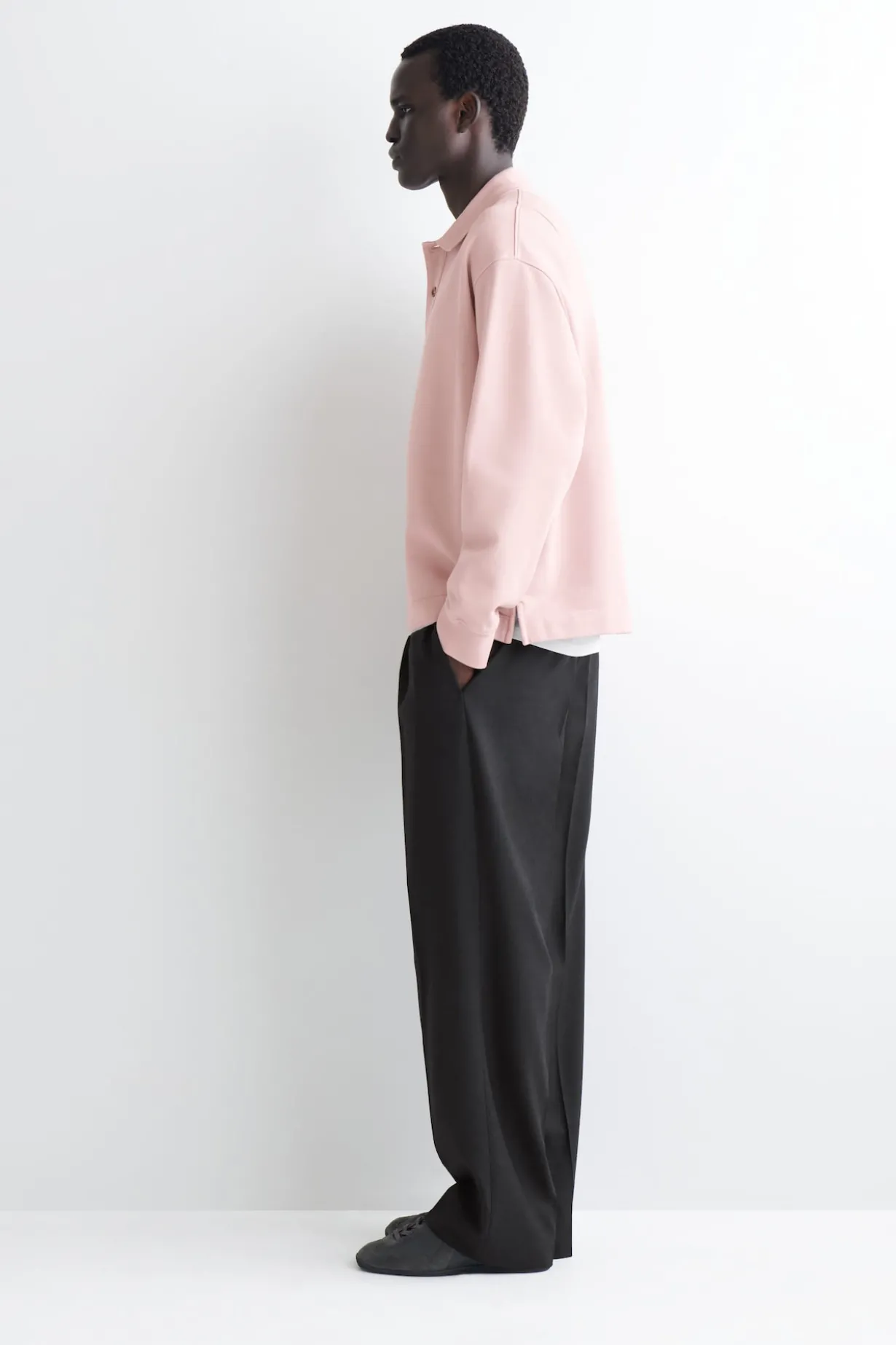 POLO-SWEATSHIRT AUS VORGEWASCHENER BAUMWOLLE