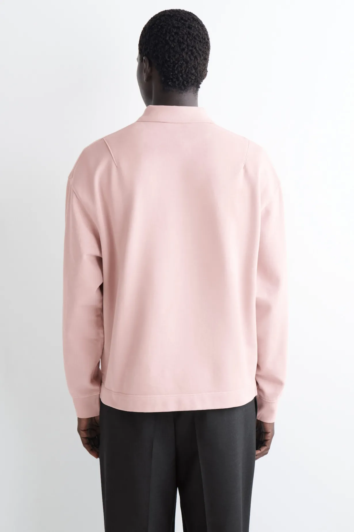POLO-SWEATSHIRT AUS VORGEWASCHENER BAUMWOLLE
