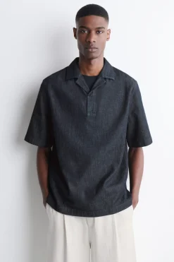 POPOVER-HEMD AUS DENIM