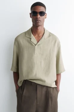 POPOVER-HEMD AUS LEINEN