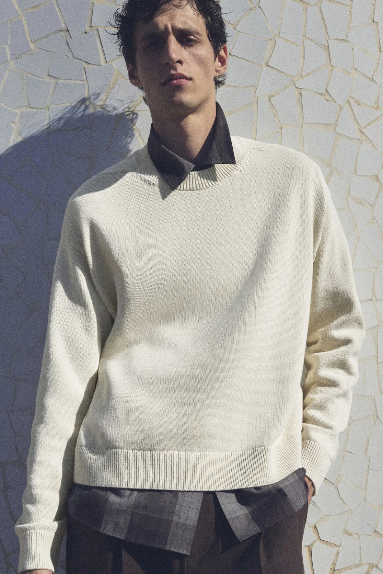 PULLOVER AUS BAUMWOLLE MIT RUNDHALSAUSSCHNITT