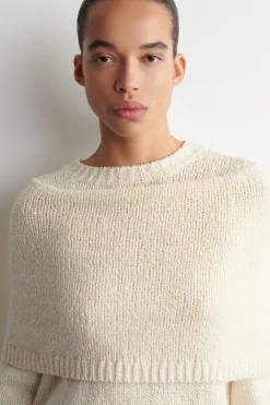 PULLOVER AUS MERINO-KASCHMIR-MIX MIT SCHAL