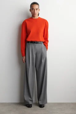 PULLOVER AUS MERINOWOLLE MIT RUNDHALSAUSSCHNITT