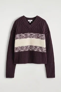 PULLOVER AUS MERINOWOLLE MIT V-AUSSCHNITT
