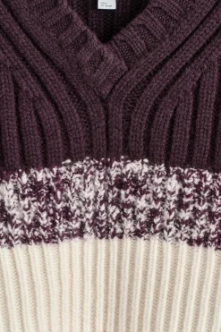 PULLOVER AUS MERINOWOLLE MIT V-AUSSCHNITT