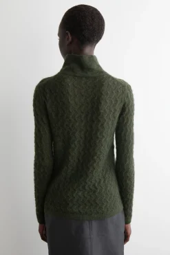 PULLOVER AUS MOHAIR MIT POINTELLE-MUSTER