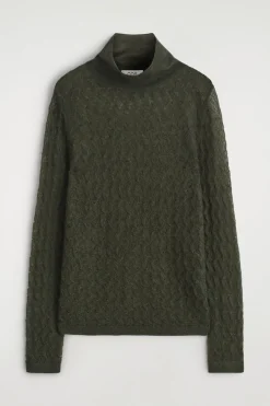 PULLOVER AUS MOHAIR MIT POINTELLE-MUSTER