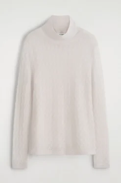 PULLOVER AUS MOHAIR MIT POINTELLE-MUSTER