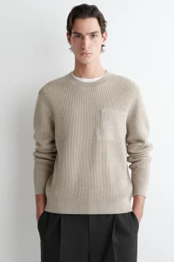PULLOVER AUS WOLLE MIT RUNDHALSAUSSCHNITT