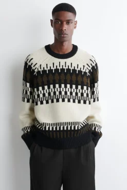 PULLOVER AUS WOLL-KASCHMIR-MIX MIT FAIR-ISLE-MOTIV