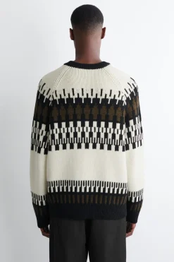 PULLOVER AUS WOLL-KASCHMIR-MIX MIT FAIR-ISLE-MOTIV
