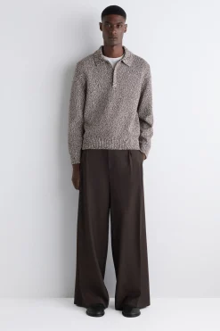 PULLOVER AUS WOLL-MIX MIT KURZEM REISSVERSCHLUSS
