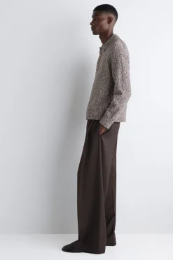 PULLOVER AUS WOLL-MIX MIT KURZEM REISSVERSCHLUSS