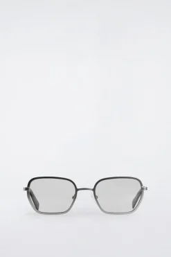 RECHTECKIGE SONNENBRILLE MIT METALLGESTELL
