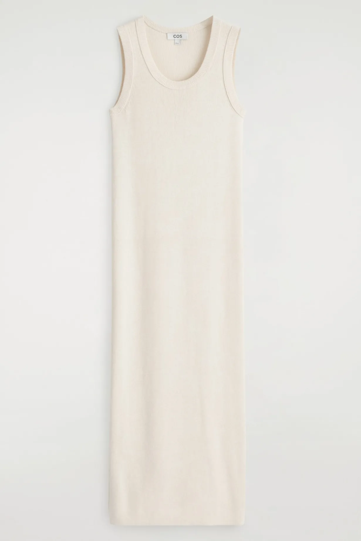 ÄRMELLOSES KLEID AUS BAUMWOLL-SEIDEN-MIX