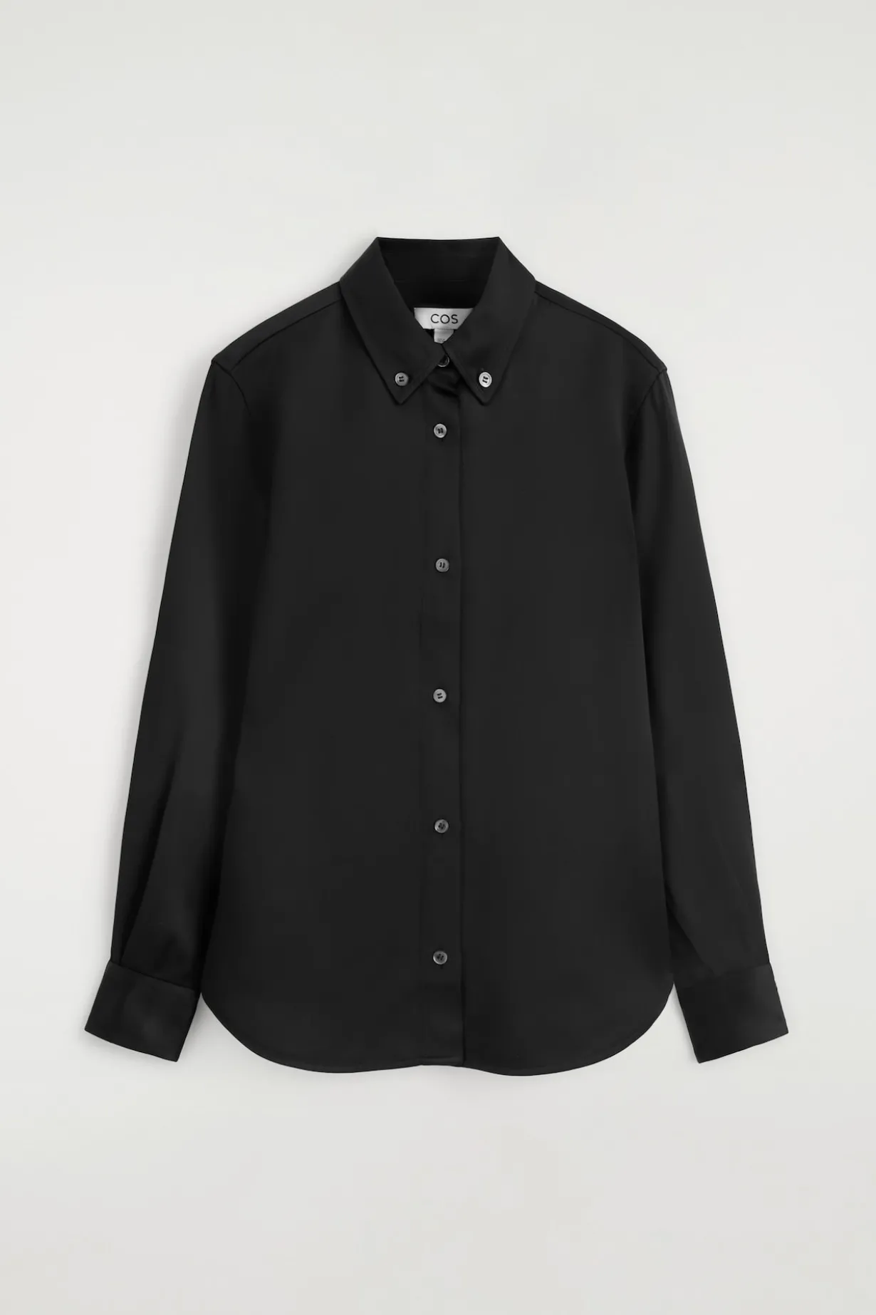 SATINHEMD MIT BUTTON-DOWN-KRAGEN