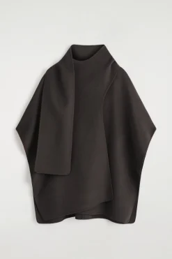 SCHAL-CAPE AUS DOUBLEFACE-WOLLE
