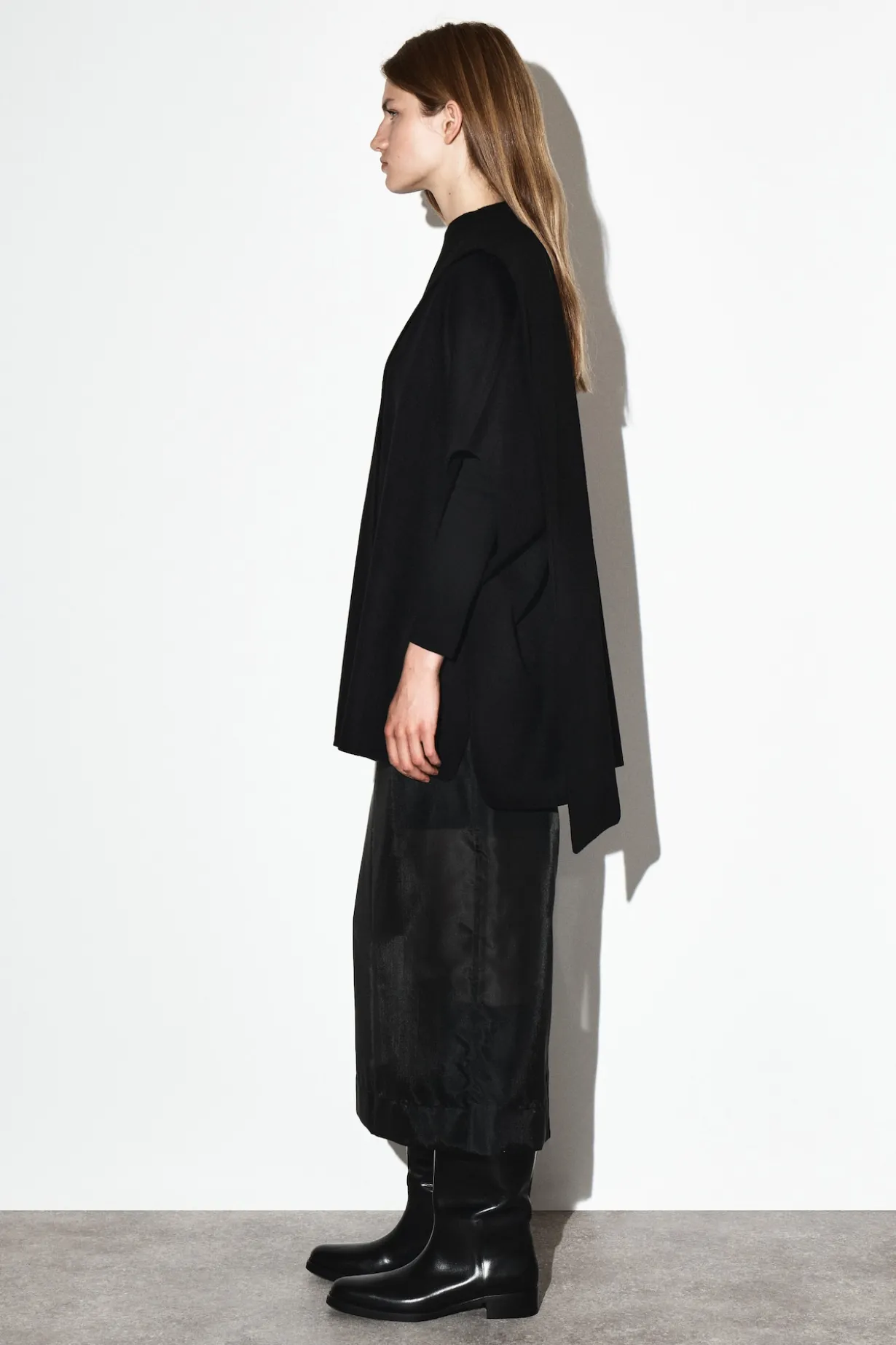 SCHAL-CAPE AUS DOUBLEFACE-WOLLE