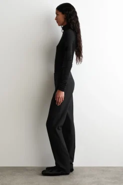SCHMAL GESCHNITTENE HOSE AUS WOLL-MIX