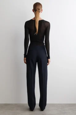 SCHMAL GESCHNITTENE HOSE AUS WOLL-MIX