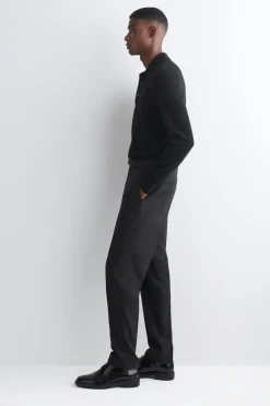 SCHMAL GESCHNITTENE HOSE AUS WOLL-MIX MIT GÜRTEL