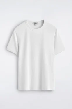 SCHMAL GESCHNITTENES GERIPPTES BAUMWOLL-T-SHIRT