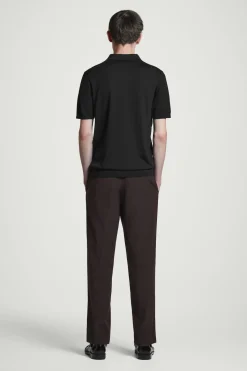 SCHMAL GESCHNITTENES POLOSHIRT AUS SEIDENSTRICK