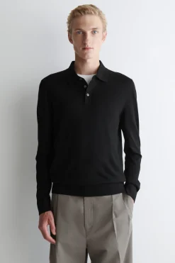 SCHMAL GESCHNITTENES POLOSHIRT AUS MERINOWOLLE