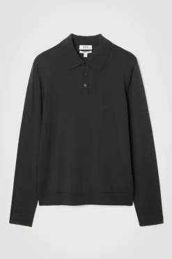 SCHMAL GESCHNITTENES POLOSHIRT AUS MERINOWOLLE