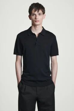 SCHMAL GESCHNITTENES POLOSHIRT AUS SEIDENSTRICK