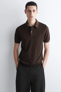 SCHMAL GESCHNITTENES POLOSHIRT AUS SEIDENSTRICK