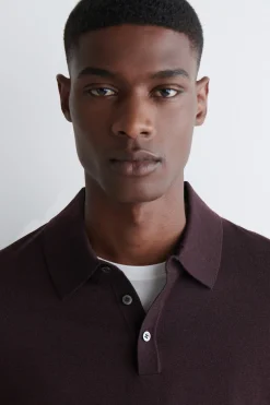 SCHMAL GESCHNITTENES POLOSHIRT AUS MERINOWOLLE