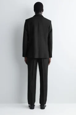 SCHMAL ZULAUFENDE WOLLHOSE MIT KUMMERBUND