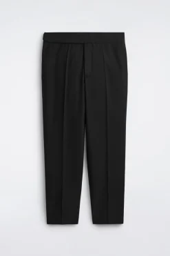 SCHMAL ZULAUFENDE WOLLHOSE MIT KUMMERBUND