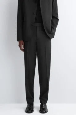 SCHMALE HOSE AUS TWILL MIT GERADEM BEIN