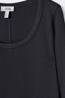 SCHMALES GERIPPTES MIDIKLEID AUS JERSEY