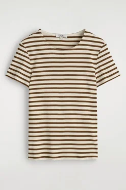 SCHMALES GERIPPTES T-SHIRT