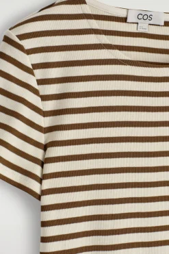 SCHMALES GERIPPTES T-SHIRT