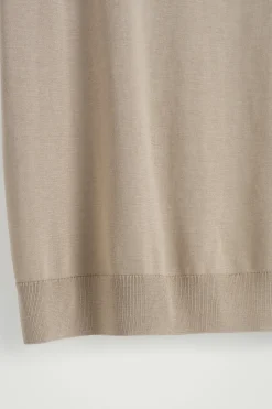 SCHMALES POLOSHIRT AUS SEIDE MIT REISSVERSCHLUSS