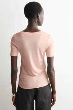 SCHMALES T-SHIRT AUS SEIDE