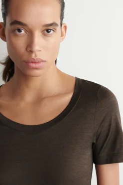 SCHMALES T-SHIRT AUS SEIDE