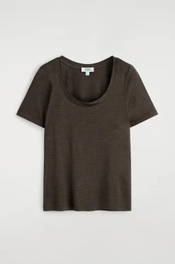 SCHMALES T-SHIRT AUS SEIDE