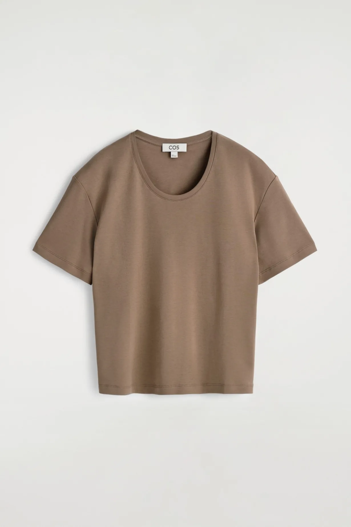 SCOOP-NECK COTTON T-SHIRT