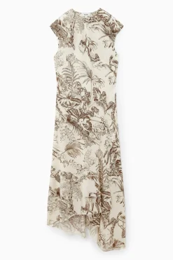 SEIDENKLEID MIT BOTANISCHEM PRINT