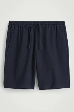 SHORTS AUS SEERSUCKER MIT KORDELZUGBUND
