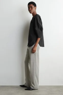 SKULPTURALE BLUSE AUS POPELINE AUS PIMA-BAUMWOLLE