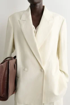 SMOKING-BLAZER AUS LEINEN-MIX