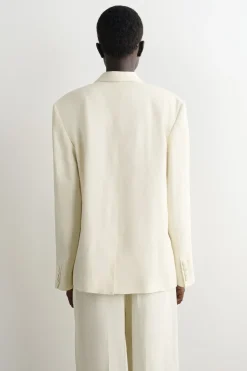 SMOKING-BLAZER AUS LEINEN-MIX