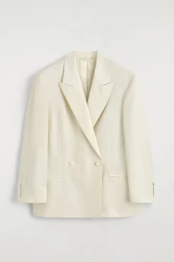 SMOKING-BLAZER AUS LEINEN-MIX
